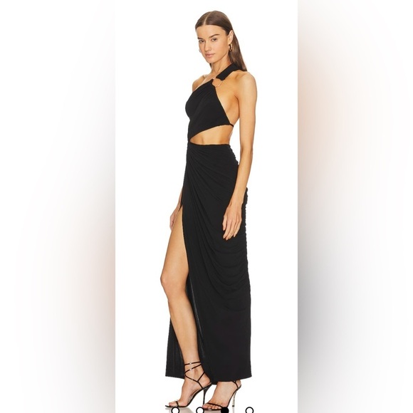 New! Michael Costello X REVOLVE X Clementine Cutout Ring Black Gown 🖤 Small - Picture 5 of 6